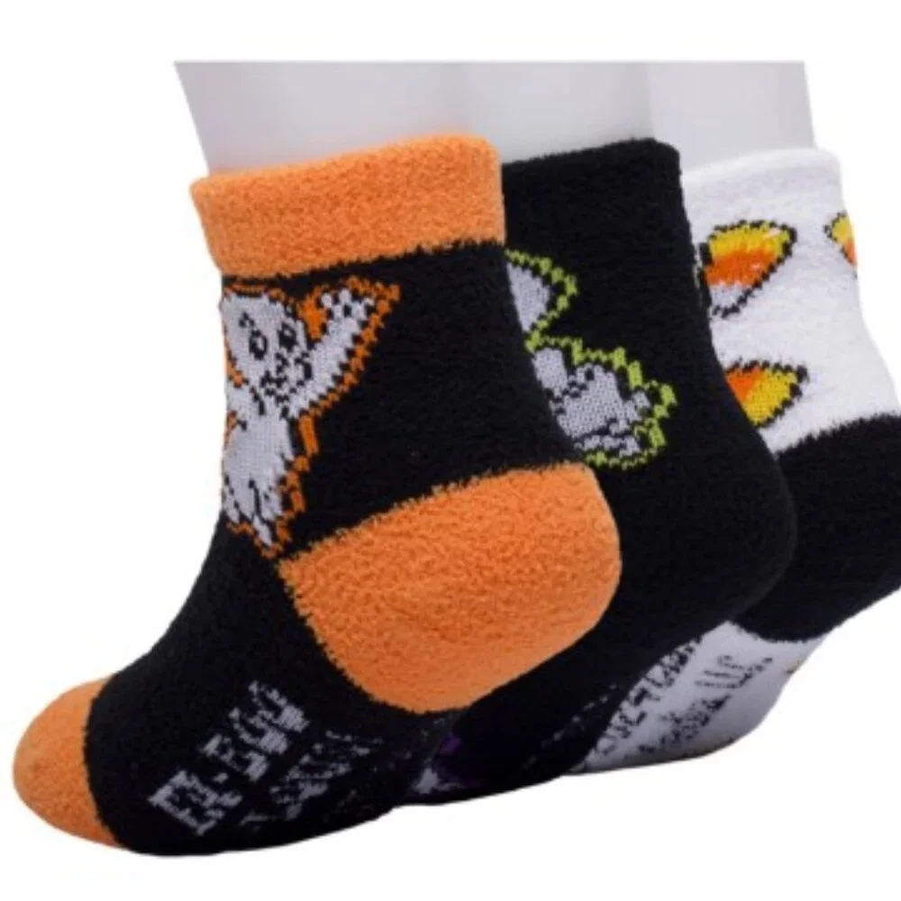Boys Halloween Casper Monsters Socks Cozy Quarter Toddler GID 4T-5T Girls